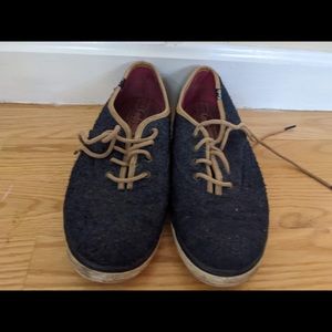 Blue felt keds